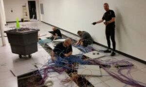 Men working with wiring